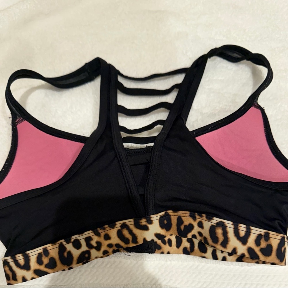 Victoria's Secret PINK brand Ultimate Push-Up Polka Dot Racerback Zip Bra XSmall - Picture 4 of 9